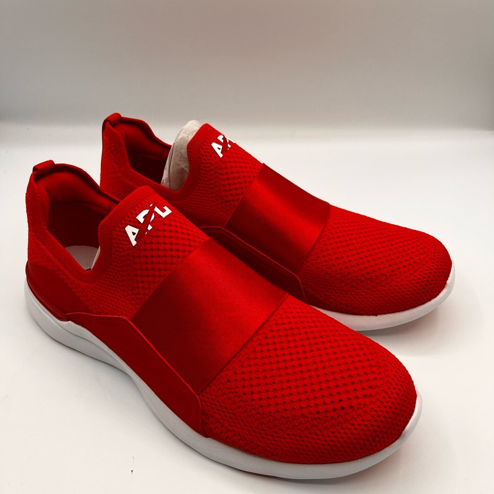 APL Men's 9.5 Techloom Bliss Slip On Athletic Shoes Run Gym Red White NIB Gift - Picture 2 of 9